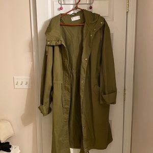 ASOS Curve oversized olive green trench coat